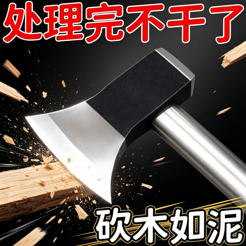 斧头家用劈柴全钢户外砍柴工具木工小斧子大全老式单手斧专用斧头图片