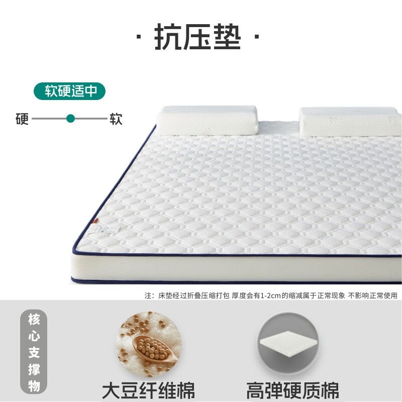 床垫软垫加厚家用1.8m榻榻米床垫子宿舍学生单人海绵垫被褥子折叠