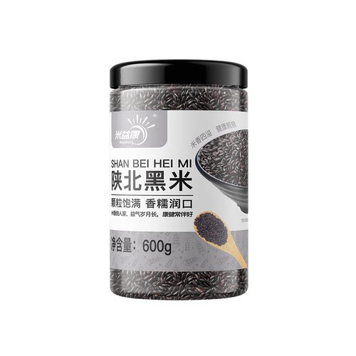 【芭芭农场兑换专享】米益康陕北农家黑米600g罐装