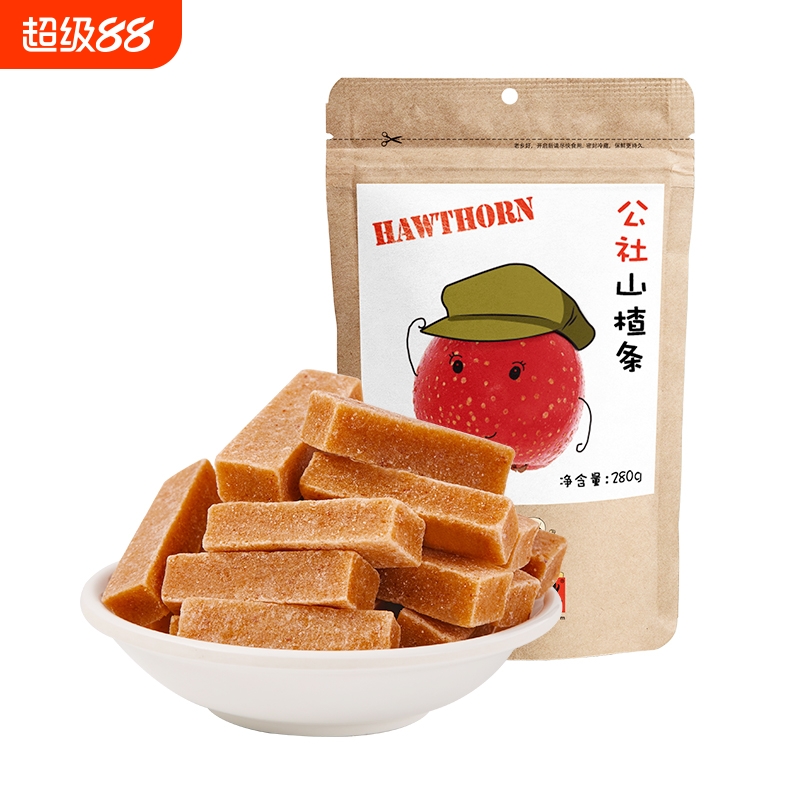 沂蒙公社儿童休闲零食品山楂制品山东特产新鲜蜜饯山楂条280g*1袋