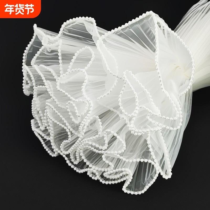 波浪纱花束包装纸内衬diy全套鲜花包花纸纱网材料用珍珠12号定型,鲜花速递/花卉仿真/绿植园艺,花艺材料,淘宝优惠券,粉丝福利购,淘宝优惠卷