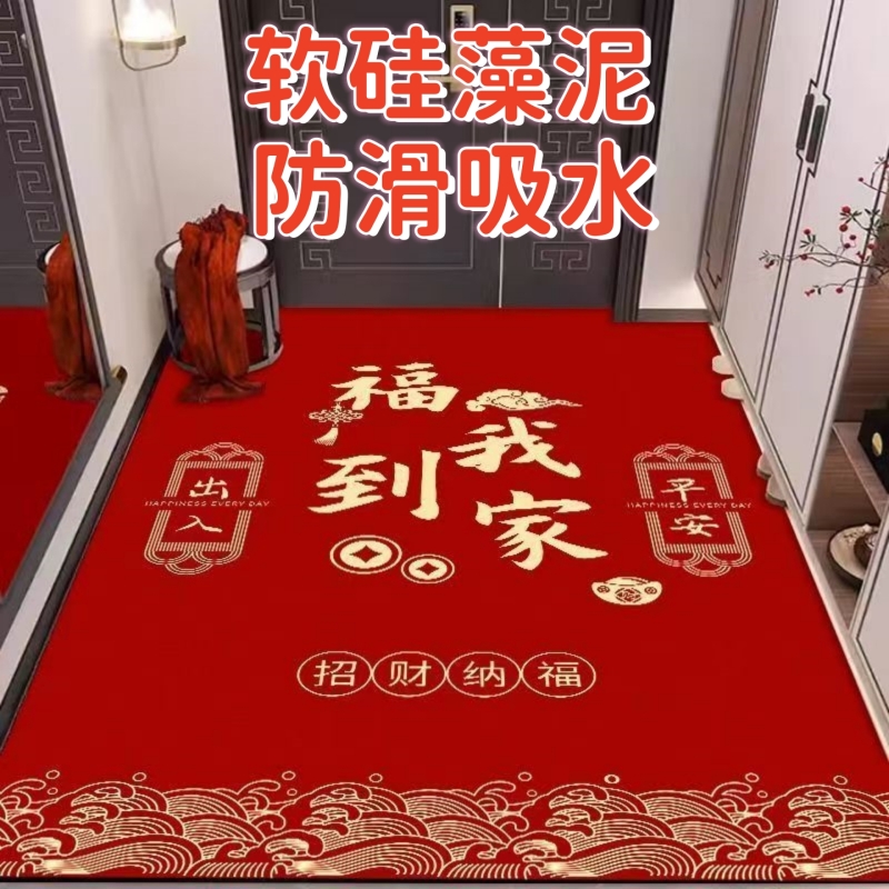 入户门硅藻泥防滑吸水易打理地垫