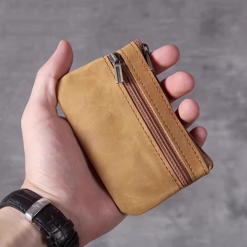 迷你多功能零钱包卡包手工复古男女新款原创超薄钥匙包硬币横款