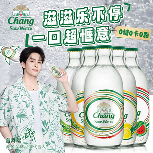 泰国进口泰象Chang苏打水强劲气泡325ml12瓶青柠檬百香果西瓜原味