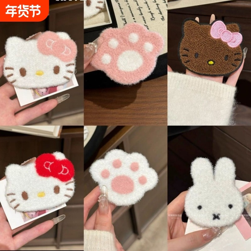 可爱蝴蝶结无痕刘海贴魔术贴发饰少女碎发贴整理神器猫爪米菲兔