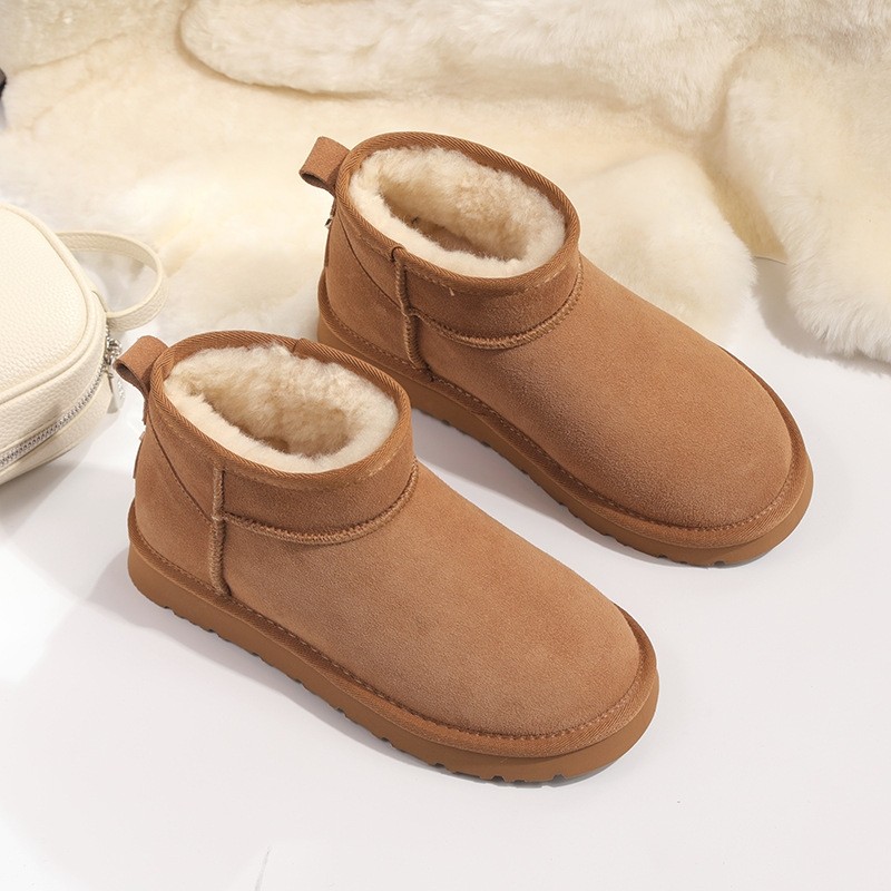 羊皮毛一体雪地靴女平底2025冬季款短筒真皮加厚保暖棉鞋棉靴,女鞋,棉鞋,淘宝优惠券,粉丝福利购,淘宝优惠卷