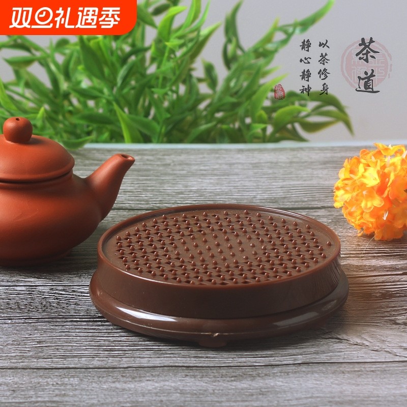 易扬功夫茶盘配件茶海壶承茶具茶壶托储水底茶壶垫防滑杯垫养壶垫