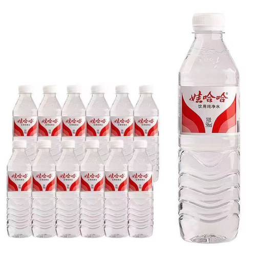娃哈哈纯净水596ml×24瓶整箱会议家庭办公商务多饮用水饮品瓶装