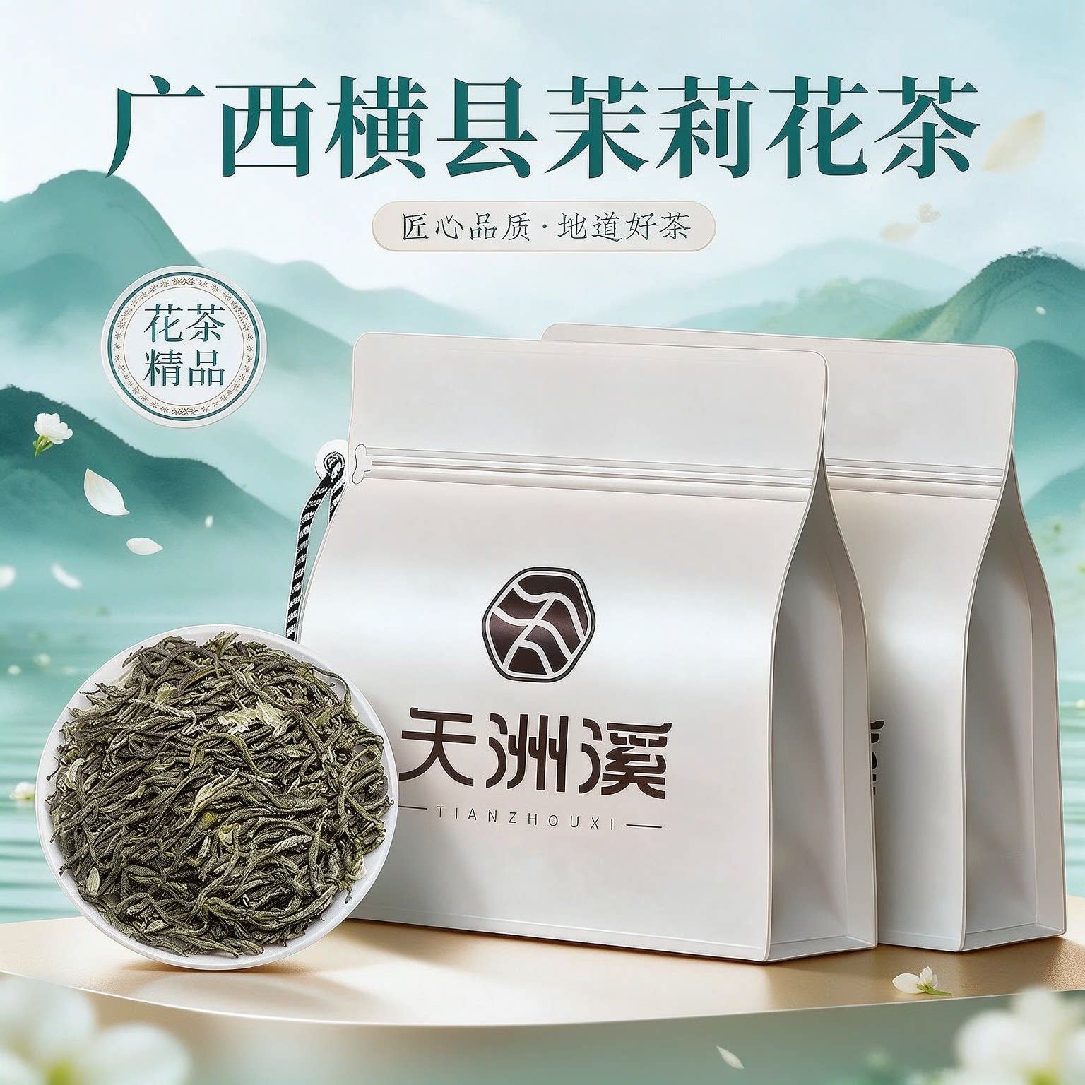 茉莉花茶2026新茶特级浓香型茶叶自己喝茉莉绿茶250g袋装口粮泡茶