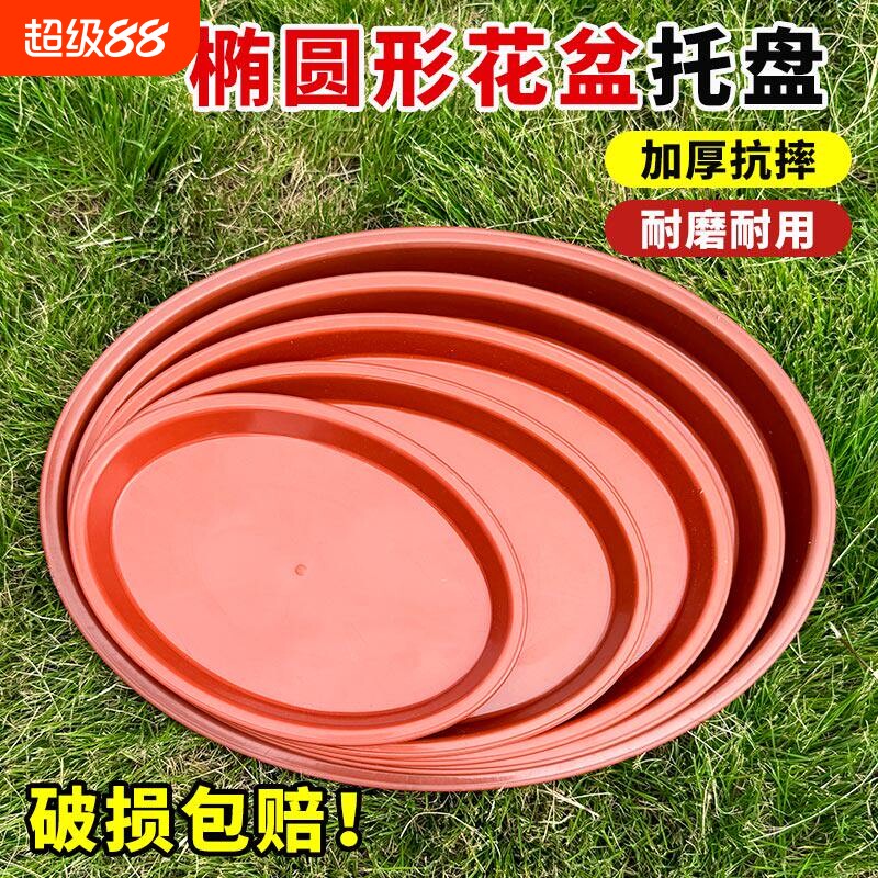 椭圆形花盆托盘加厚塑料长圆形垫底托底座陶瓷盆景多肉接水盘花托图片