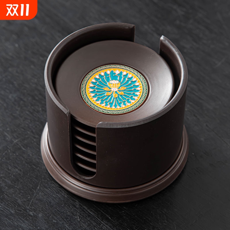 电木杯垫套装茶道隔热垫杯托办公室功夫茶具配件家用防滑防烫茶托