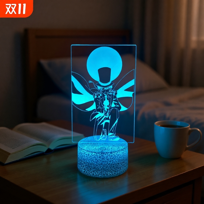 怪盗基德柯南卡通小夜灯卧室睡眠灯儿童台灯床头房间伴睡灯遥控