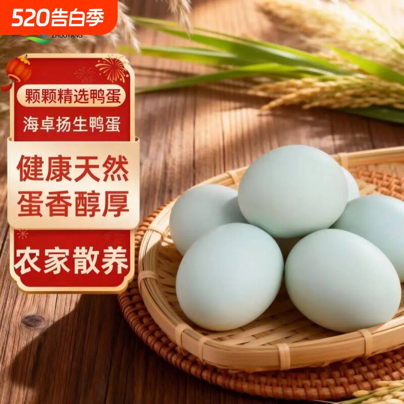 新鲜生鸭蛋50g正宗新鲜农家散养五谷喂养养鸭河边现捡生态养殖