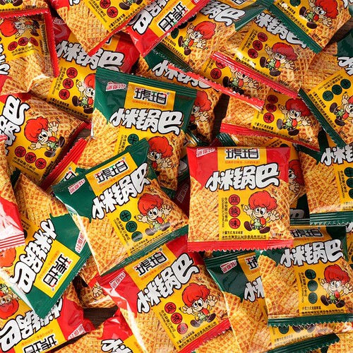 琥珀小米锅巴薯片8090后怀旧儿时回忆小吃零食童年休闲食品年代