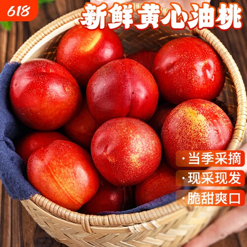 黄心大油桃  正宗油桃新鲜水果当季现摘现发脆甜多汁桃子