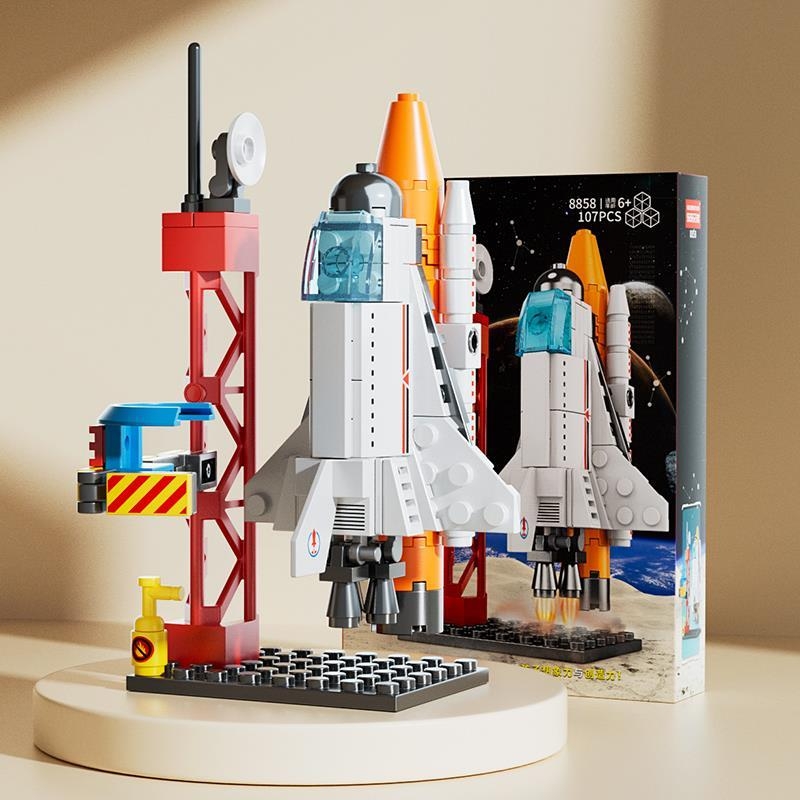 中国航天飞机拼装积木太空飞船模型8-12岁儿童节小孩玩具兼容乐高