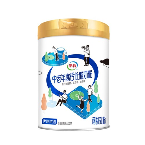 伊利欣活中老年高钙低脂奶粉