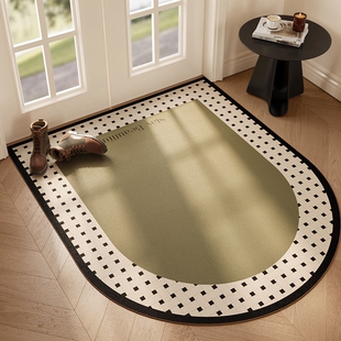 北欧简约风皮革地垫家用玄关进门入户地垫可擦免洗pvc地垫可裁剪