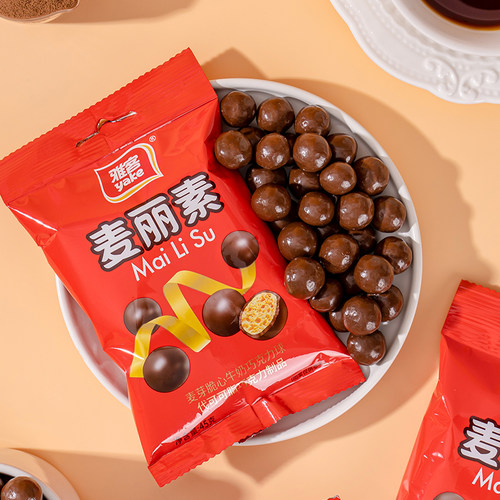 雅客麦丽素麦芽脆心牛奶巧克力代可可脂巧克力小零食（代可可脂）