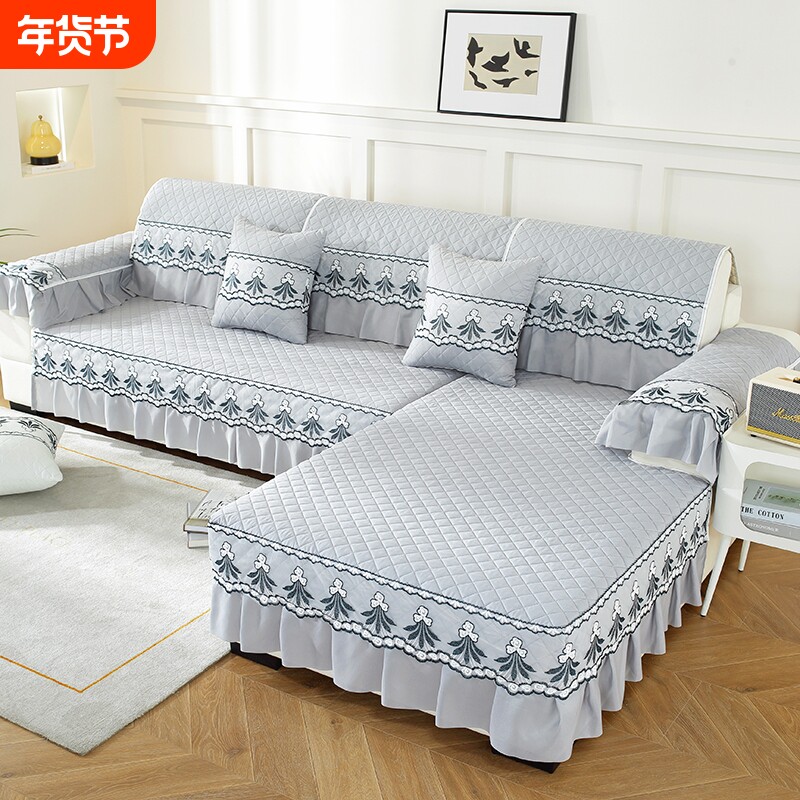 ！沙发垫四季通用2024新款防滑布艺靠背扶手巾全包盖布三坐一贵妃