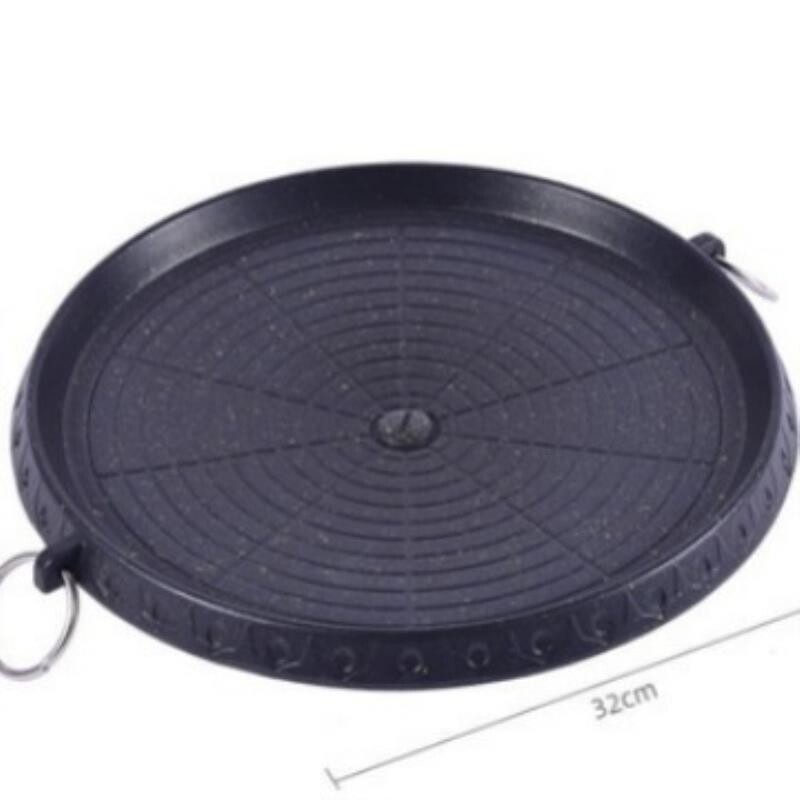 韩国烤盘韩式烤盘麦饭石不沾烤盘家用户外商用便携卡式炉烤肉盘