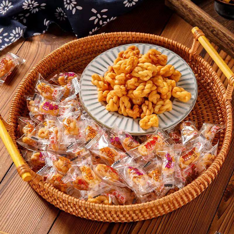 酥脆网红小麻花香酥小麻花休闲小零食麻花骁龙椒盐黑糖原味袋装