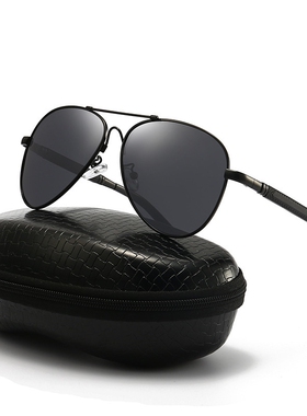 记忆钛合金变色眼镜男士偏光太阳镜抖音直播爆款驾驶墨镜复古蛤蟆