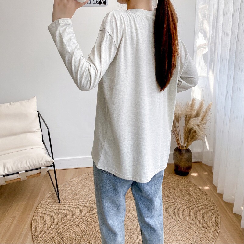 孕妇月子服夏季薄款产后哺乳衣上衣外出长袖T恤春秋装喂奶期衣服