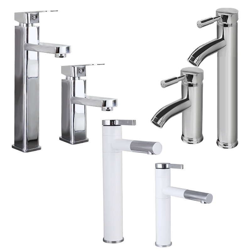 高档台上盆冷热网红新式水龙头洗脸盆面池盆抽拉式宾馆不锈钢龙头