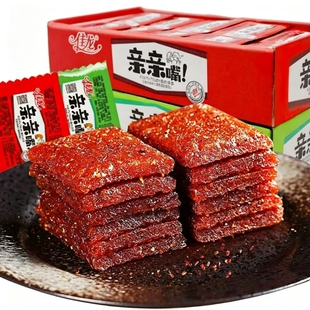 亲亲嘴糯辣条亲嘴烧网红休闲解馋小零食童年怀旧零食同款批发麻辣
