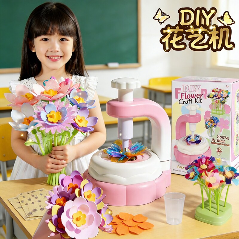 六一儿童节礼物玩具女孩子4到8岁以上7手工6创意9diy花艺机8