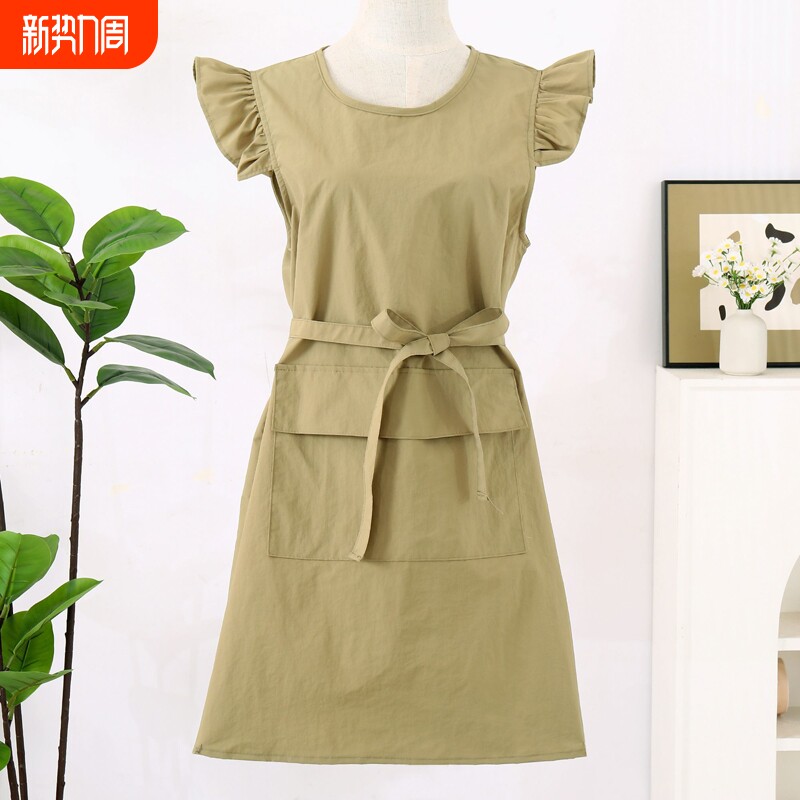 时尚围裙家用厨房新款泼水防水罩衣防油做饭餐饮花店居家工作服