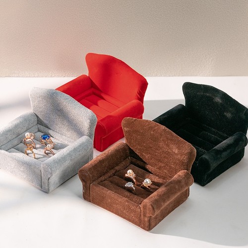 冰花绒创意沙发造型首饰戒指架