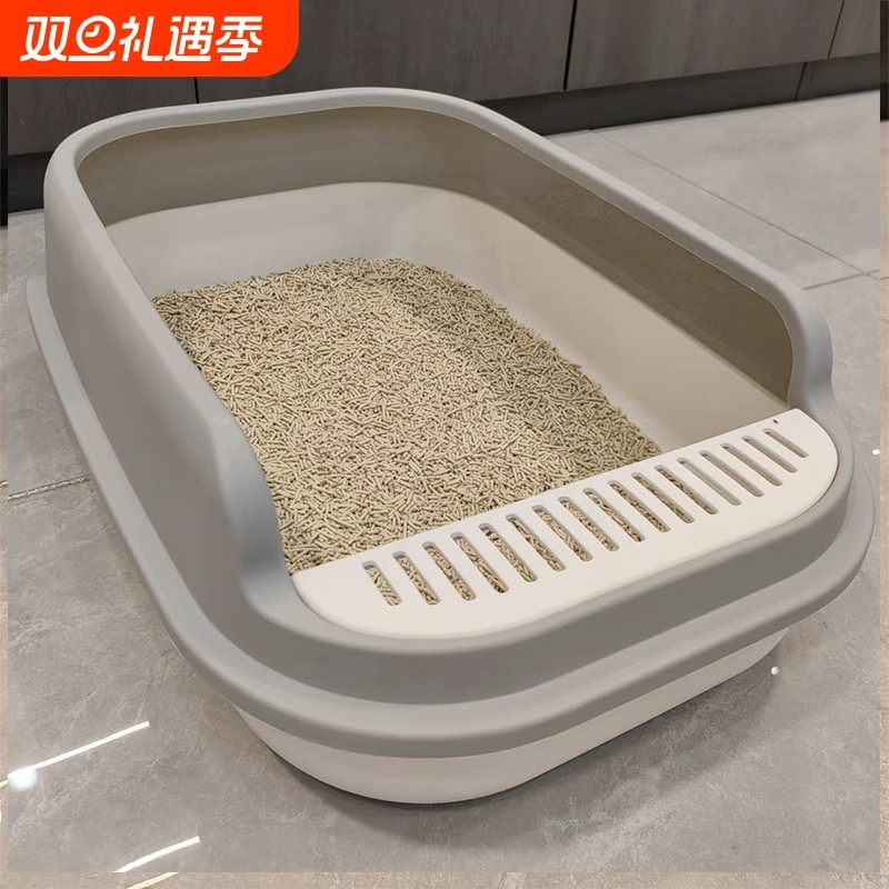 猫砂盆超大号半封闭防带砂隔臭小号幼猫咪厕所笼子专用猫屎盆用品