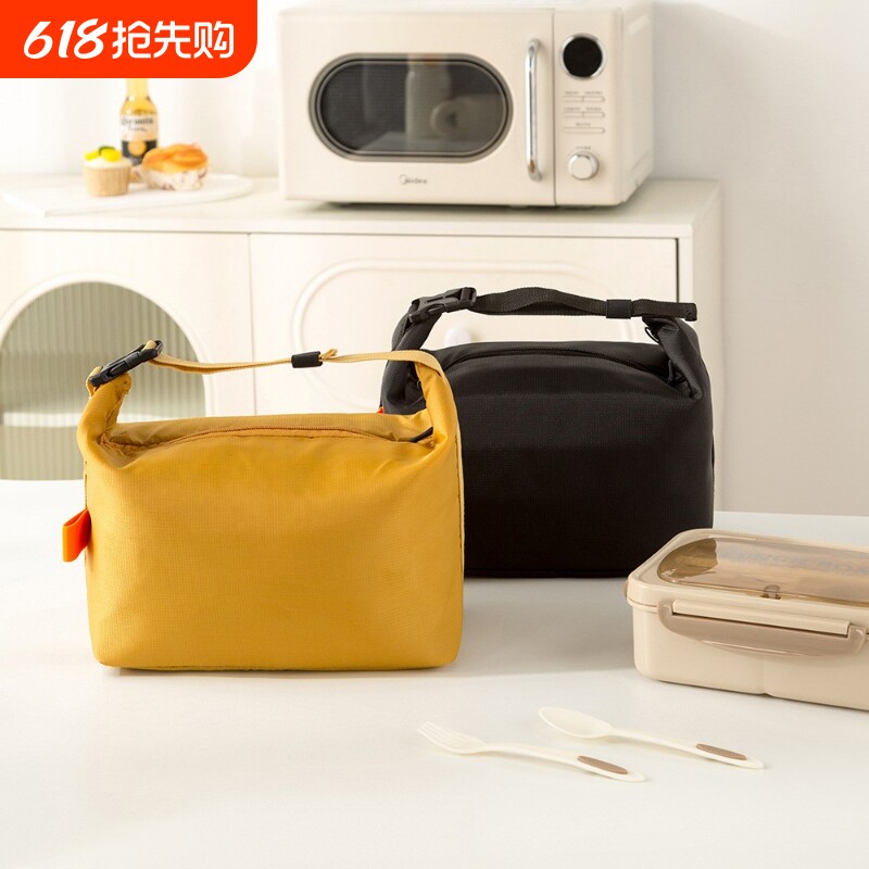 保温袋学生手提饭盒包加厚带饭上班族大容量防水便当袋子餐包铝箔