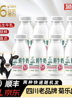 菊乐鲜牛奶200ml巴氏杀菌低温奶