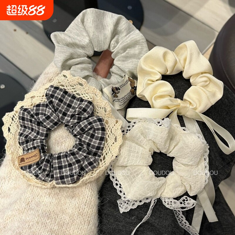 高级感韩系可爱飘带发圈蝴蝶结大肠2025发绳马尾头绳少女半扎发饰