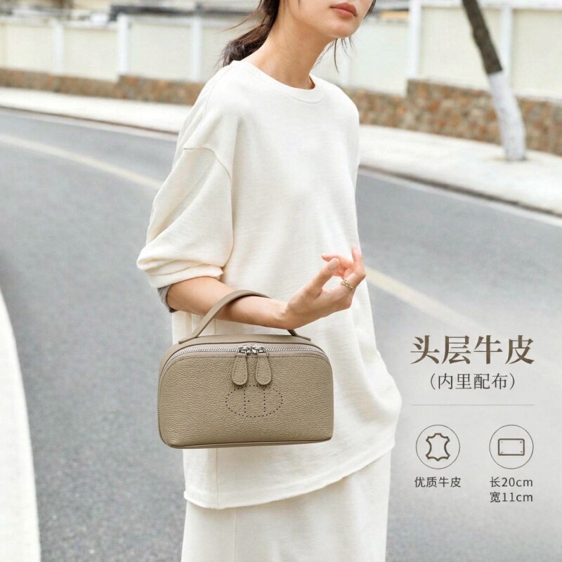 真皮刺绣化妆包新款大容量手提便携外出化妆品收纳多层洗漱包2026