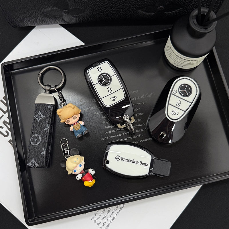 【黑白撞色系列】奔驰汽车钥匙套