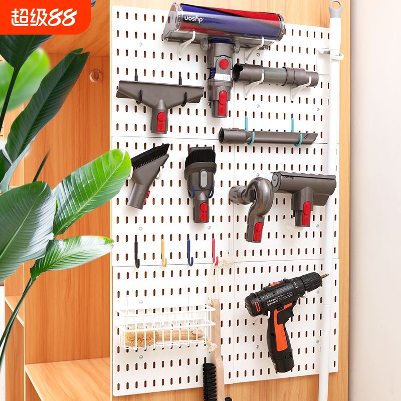 免打孔收纳洞洞板墙壁宿舍厨房墙上置物架工作室间隔板壁挂工具架