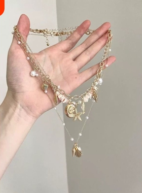 Vintage古着 The Heart of the Baroque Ocean项链2026新款度假风