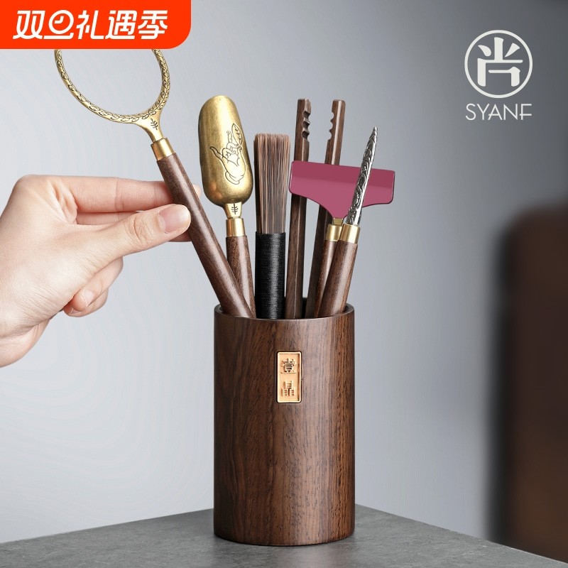 茶道茶桌茶台泡茶工具套装茶杯垫六君子摆件功夫茶具配件用品大全