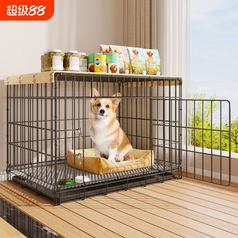 狗笼子小型犬泰迪室内猫笼带厕所中型犬柯基比熊家用大型宠物狗窝