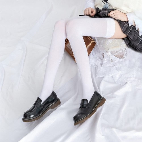 jk百搭过膝袜显瘦白丝