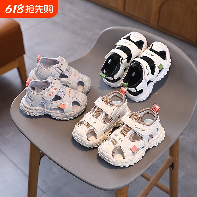 儿童凉鞋夏季2026新款男童包头软底女宝宝鞋子透气小童运动沙滩鞋