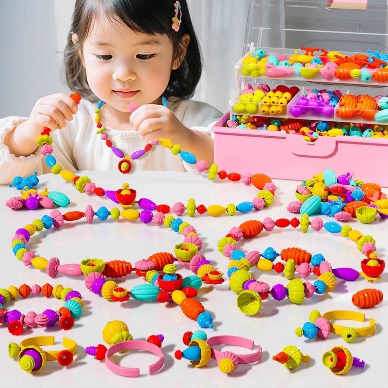 儿童百变波普串珠益智玩具手工diy手链项链首饰配件女孩礼物珠子