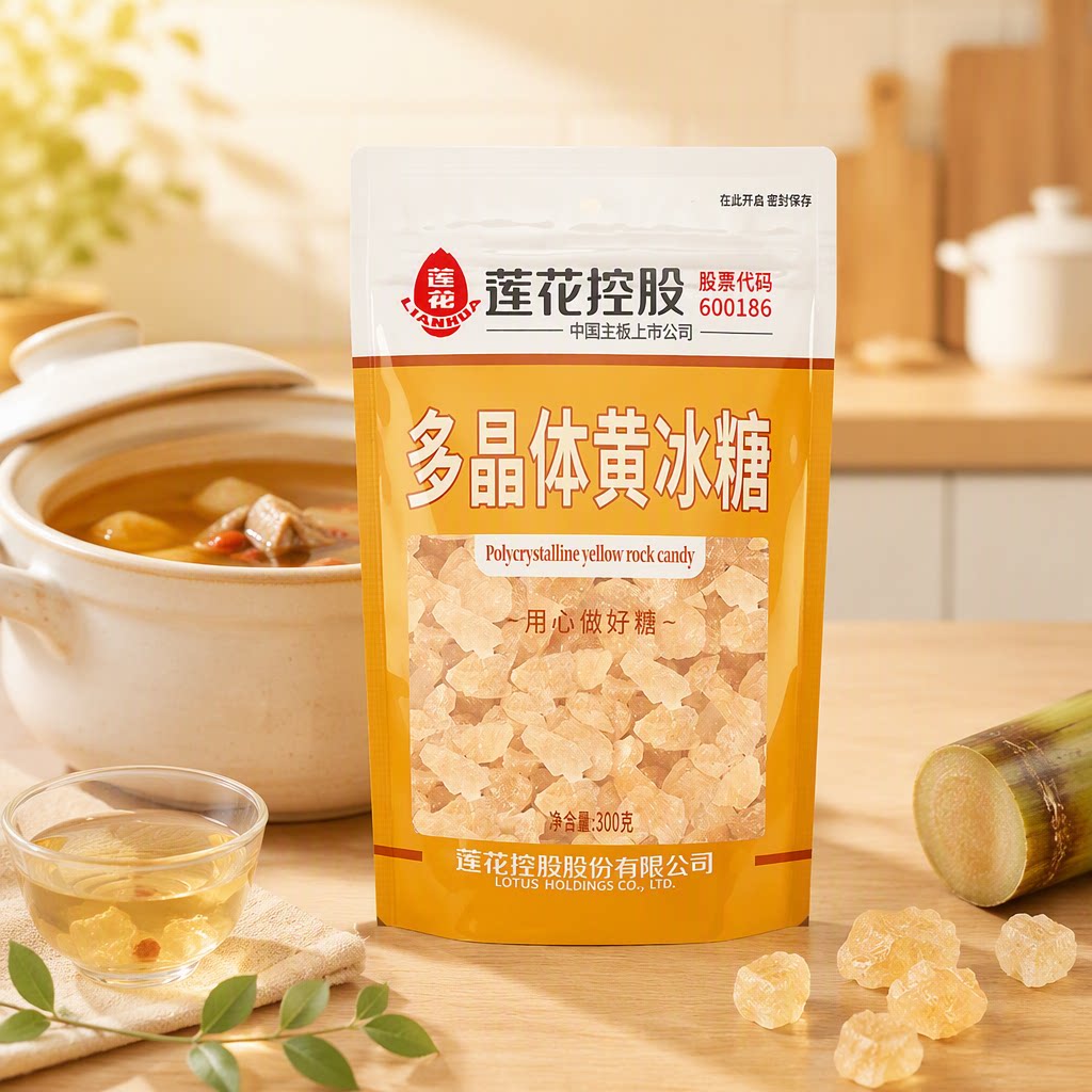 莲花黄冰糖300g小粒正宗食用老糖煲汤炖粥泡茶黄糖砂糖碳化单晶