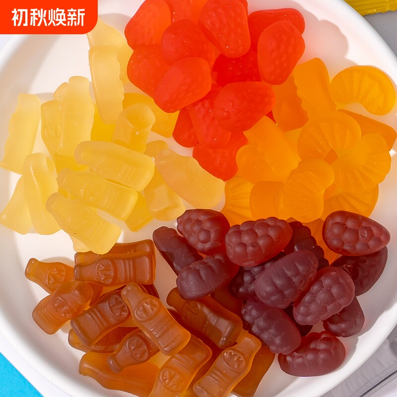 雅客COCO果汁软糖橡皮糖水果味软糖果Q弹儿童零食草莓葡萄味