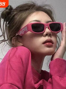 欧美街头网红显脸小眼镜方形遮阳