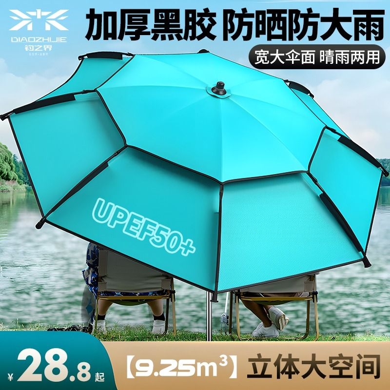 钓鱼伞大钓伞户外遮阳专用大雨伞防雨防晒伞2024新款拐杖伞地插 户外/登山/野营/旅行用品 钓鱼伞 原图主图